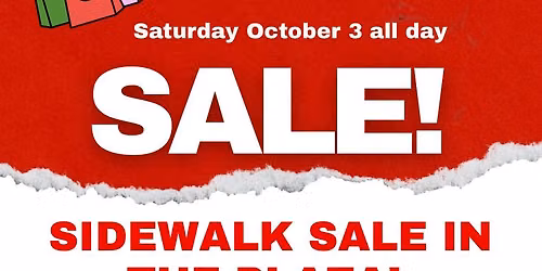 Sidewalk Sale in the Plaza! 