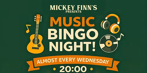 Music Bingo Night - Fun Trivia Night @ Mickey Finn's Irish Pub
