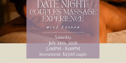 Date Night: Couples Massage Experience