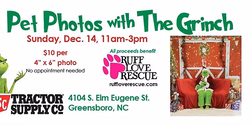 Pet Photos with The Grinch