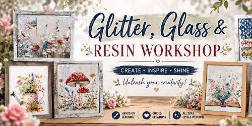 Bonner Springs Glitter Glass & Resin Sip-N-Shop Thursday July 2 @ 6:00PM