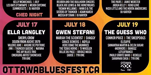 Ottawa Bluesfest: Conan Gray Myles Smith Natasha Bedingfield & Sons of Legion - Day 5