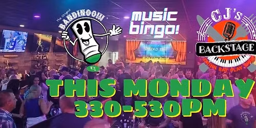 \ud83c\udfb6 BANDINGO\u00ae MONDAZE \ud83c\udf89 with Johnny G \u2013 Music Bingo Night at CJ\u2019s Backstage \ud83c\udfa4\ud83c\udf7b