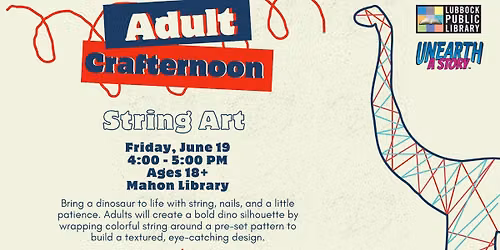 Adult Crafternoon: String Art at Mahon Library