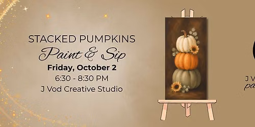 Stacked Pumpkins Paint & Sip