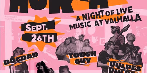 Saturday Sept 26 Shwing, Vulpes Vulpes, Dogdad, Tough Guy