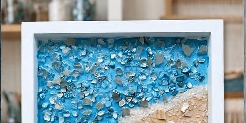 "Seas the Day" Glass Art with Resin