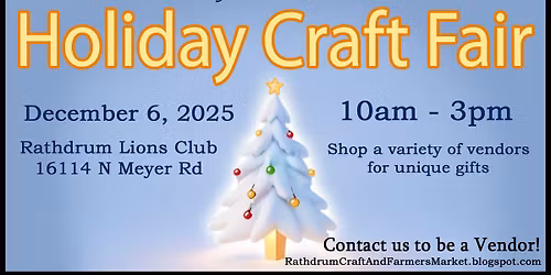 Holiday Craft Fair (Rathdrum Craft and Farmers Market)
