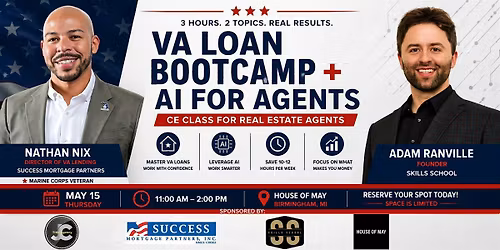 VA Loan Bootcamp + AI for Real Estate Agents (CE Class)