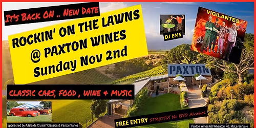 ROCKIN' ON THE LAWNS with The VIGILANTES plus DJ EMS