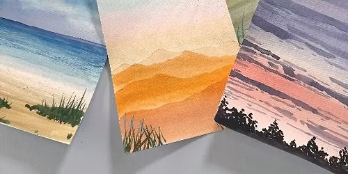 Beginning Watercolor Class @ Three Blue Brushes