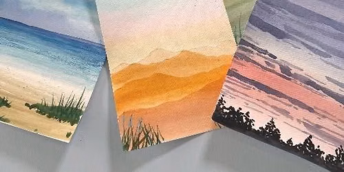 Beginning Watercolor Class @ Three Blue Brushes