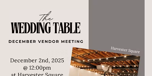 December Vendor Meeting - The Wedding Table