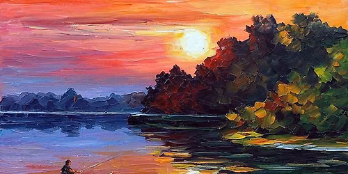 "Boating At Sunset" In Person Paint Night Event Sunday 1:00 pm. at Tapster South Lake Union
