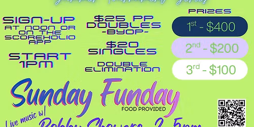 Summer Tournament Series and Sunday Funday! 