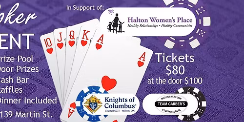 Charity Poker Tournament for Halton Women's Place