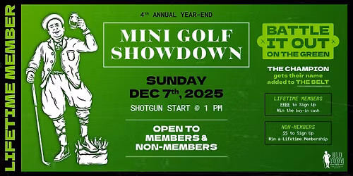 Old Town Putt 4th Annual Year-End Mini Golf Showdown