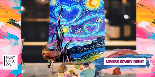 Portsmouth Paint \u2018n\u2019 Sip - \u201cLovers Starry Night\u201d