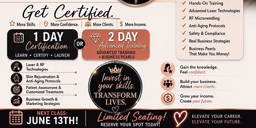 Get Laser Certified with Anti-Aging!