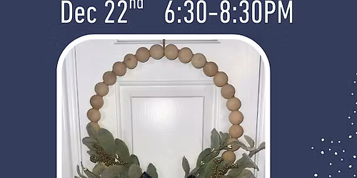 Crafts and cocktails- Winter wreath