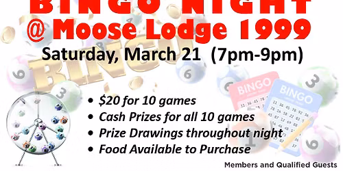 Bingo Night at the Moose!
