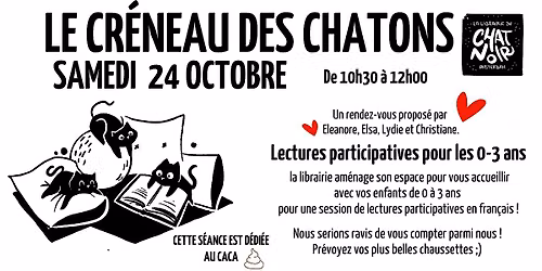 Le cr\u00e9neau des chatons - Le caca  (octobre)