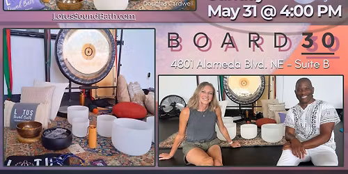 Blue Moon Sunday Sound Bath at Board30 ABQ | May 31 - 4pm