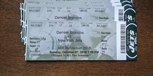 Denver Broncos at New York Jets at MetLife Stadium