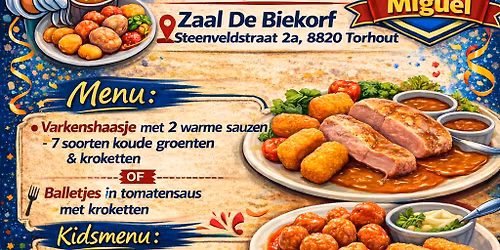 1e eetfestijn OVD Wanhoop T.v.v Kandidaat Prins provincie West-Vlaanderen Miguel