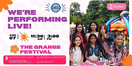 Girl Pow-R at The Grange Festival!