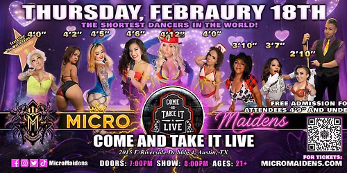 Austin, TX - Micro Maidens: The Show @ Come and Take It Live