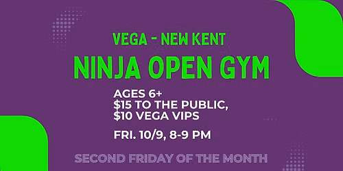 Ninja Open Gym Fri. 10\/9