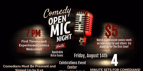 Comedy Open Mic Night At Celebrations