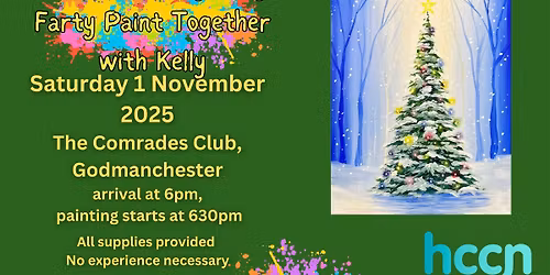 A Charity Paint Together with Kelly raising money for the Hunts Community Cancer Network