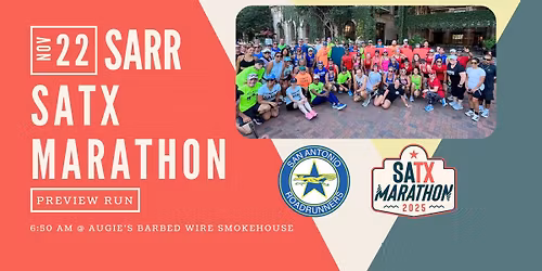 SARR SATX Marathon Preview Run