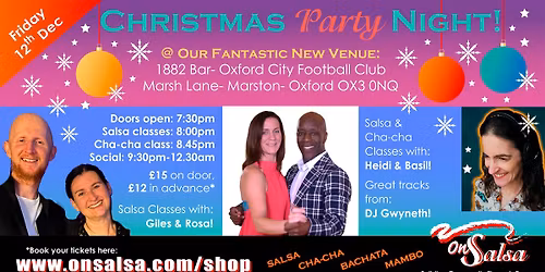 FRIDAY 12th December | CHRISTMAS Salsa PARTY | Oxford |