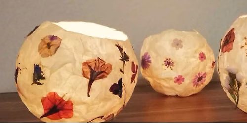 Winter Themed Pressed Flower Lanterns