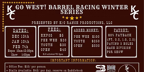 GO WEST! Barrel Racing Winter Series