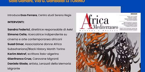 Presentazione di Africa e Mediterraneo a Torino