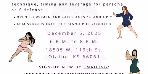 Women's self-defense class