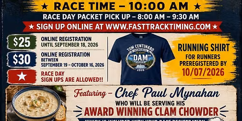 TOM CENTINARO MEMORIAL DAM RACE