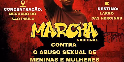 marca  contra o abuso sexual de meninas e mulheres 