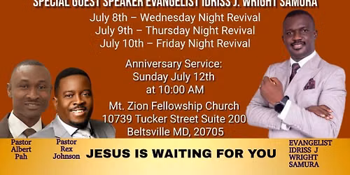 Church Anniversary & 3 Days Revival