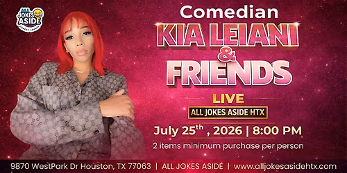 Kia Leiani & Friends Live at At All Jokes Aside Comedy Lounge