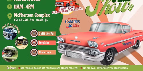 Habitat Ocala Strawberry Festival - 2026 Auto Show | Presented By: Campus USA Credit Union