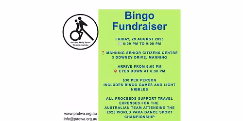 2025 August Bingo Fundraiser