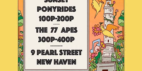 The 77 Apes. Sunset Ponyrides. East Rock PorchFest. 