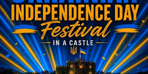 Ukraine independence day festival in a castle
