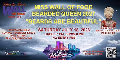 Miss Wall of Food Bearded Queen 2027 Contest