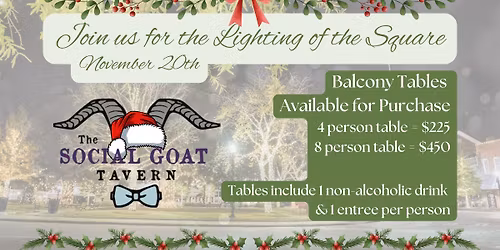 Balcony Seating for Lighting of The Square